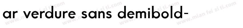 ar verdure sans demibold字体转换